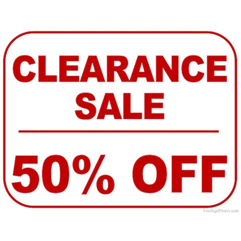50% Off Clearance